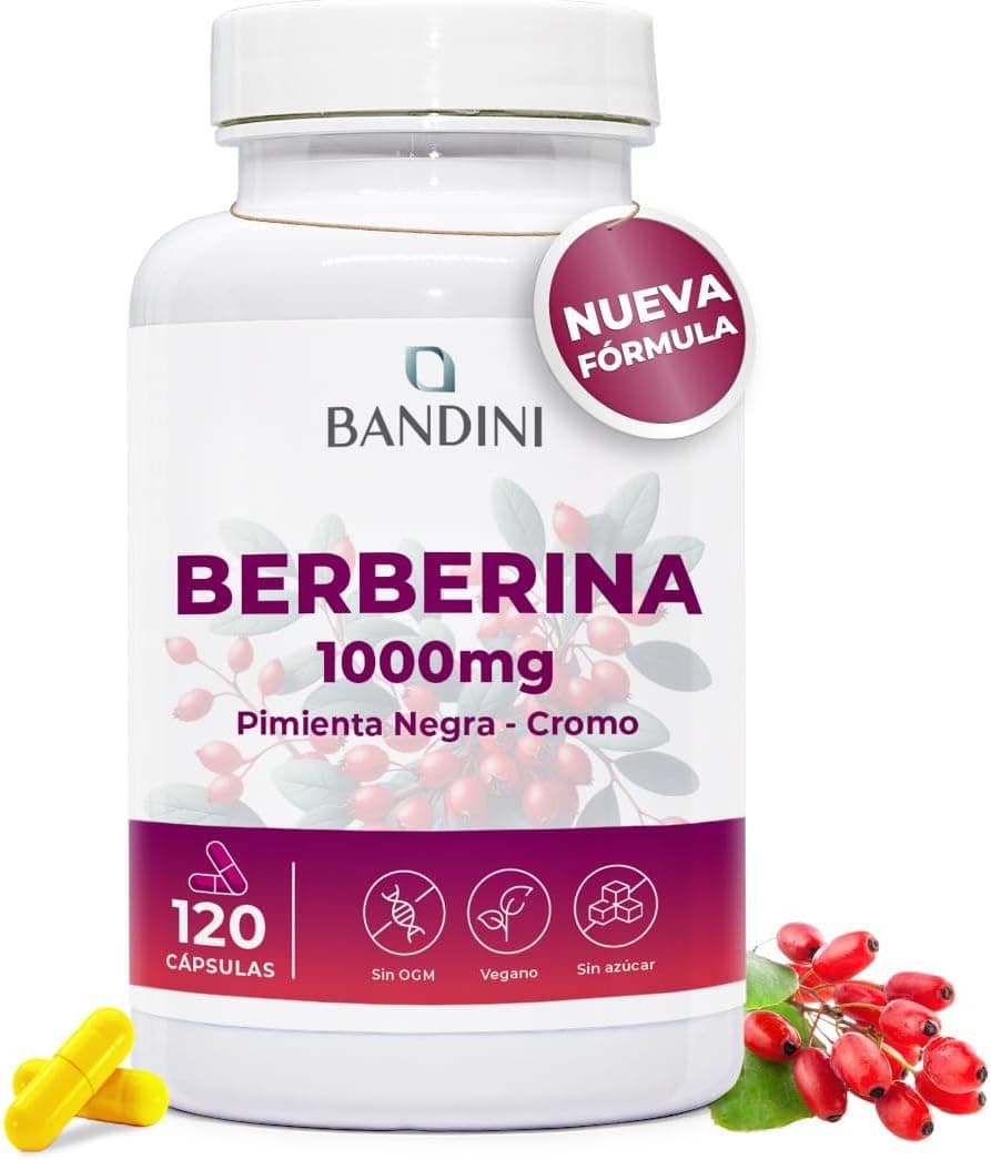 Bandini® Berberina 120 Cápsulas 1000mg - 97% de Berberis Aristata -