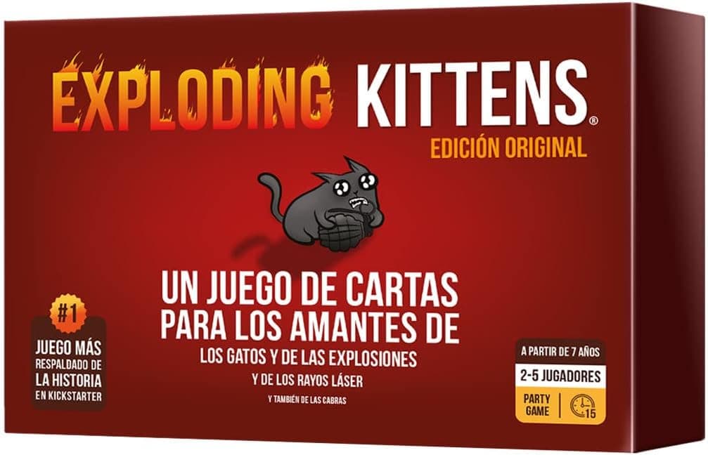 Asmodee Exploding Kittens, Juego para niños y Adultos a Partir de 7 años