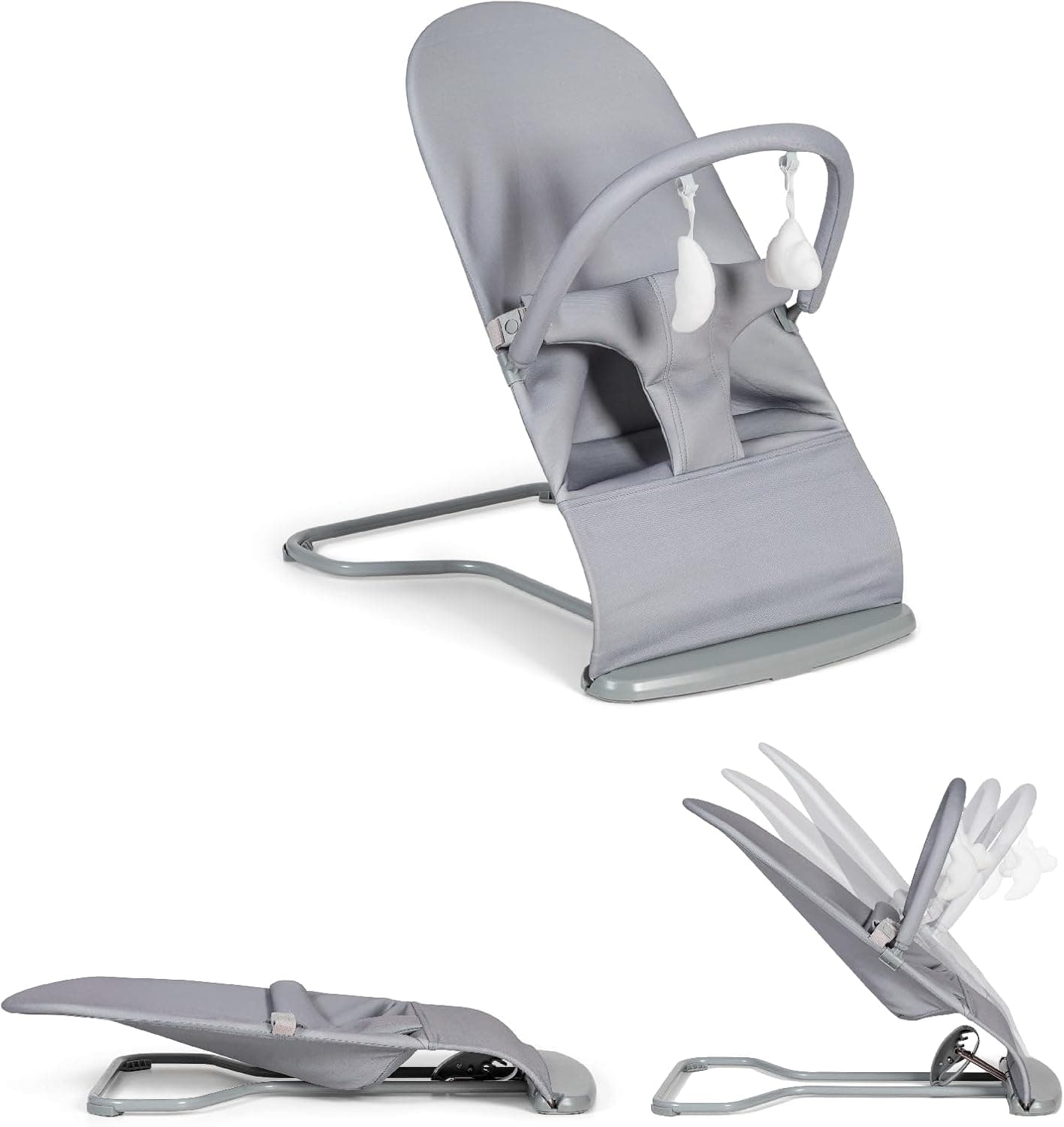 MS BabyWorld – Lullaby – Hamaca para Bebé 2 en 1 | Mecedora y Silla Reclinable | Vaivén Natural | Plegable | Arco de Juegos | Vibración Suave | para Recién Nacidos hasta 9 kg