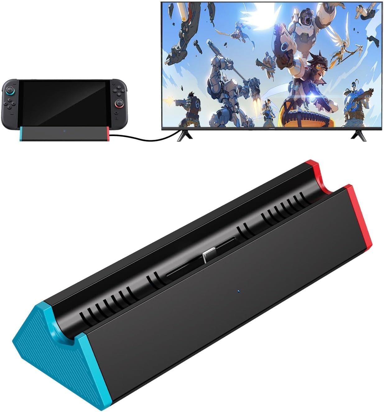 Antank Portátil Dock Compatible con Nintendo Switch 2/1/OLED, Switch 2 TV Dock con 4K a 120 Hz Salida HDMI/100W Carga Entrada/USB3.0, Cargador Base Support Switch 2 Oficial Repuesto