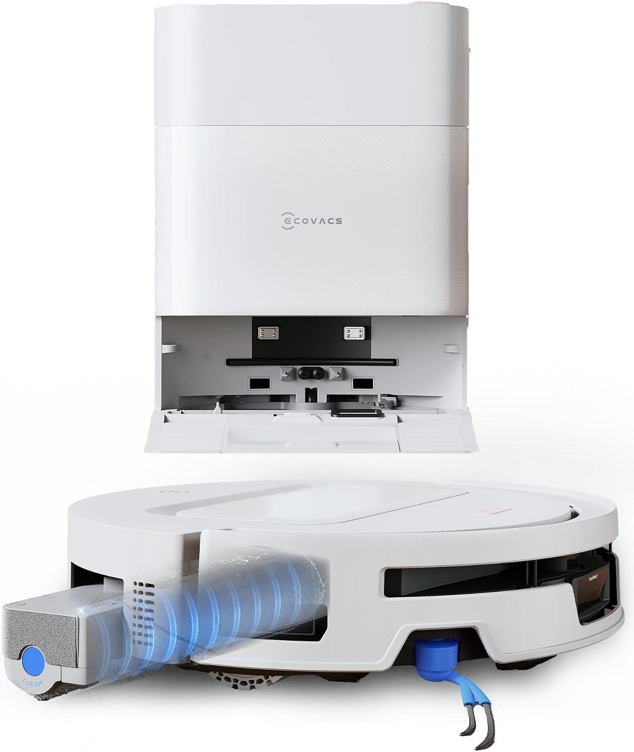ECOVACS T90 MAX Pro Robot Aspirador y Fregasuelos, Blanco, Mejora del T50