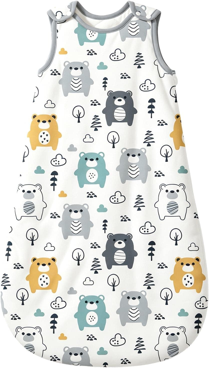 Mosebears Saco de Dormir para bebé de Invierno, 2,5 TOG, 100% algodón, Diferentes tamaños, Desde el Nacimiento hasta la Edad de 24 Meses, para Todo el año
