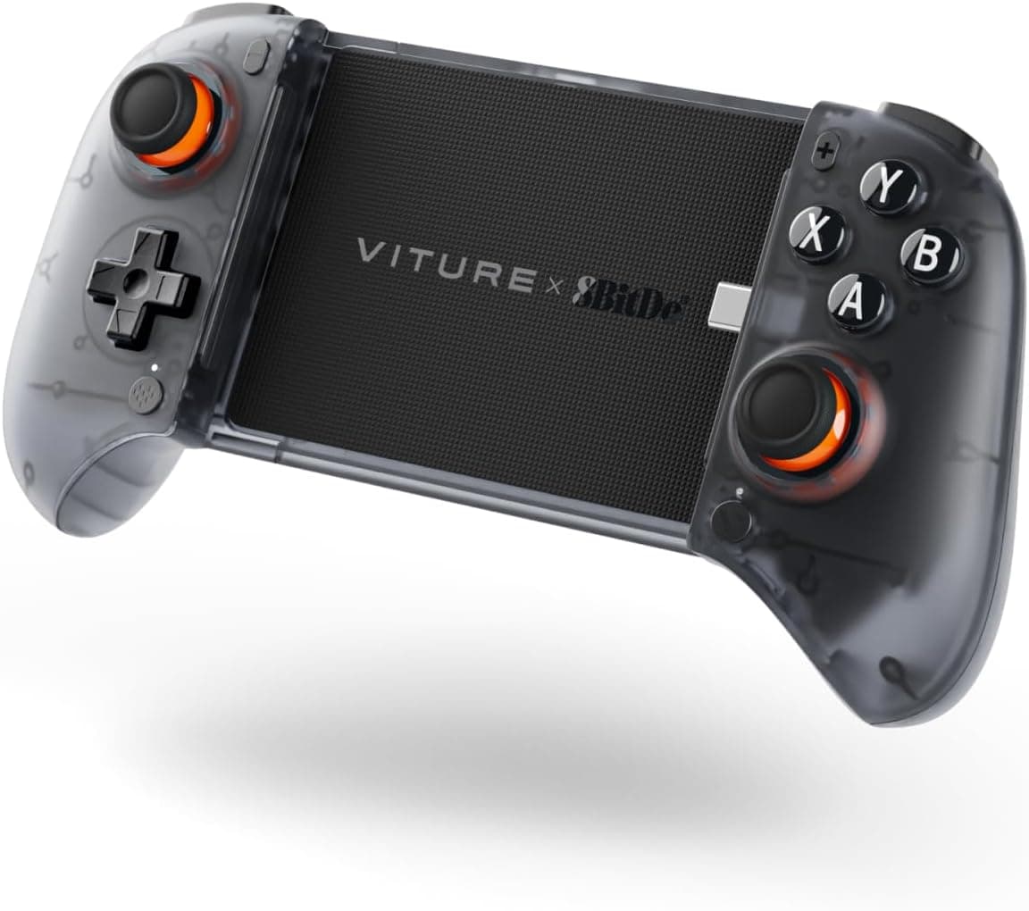 VITURE x 8BitDo Ultimate Mobile Gaming Controller - El Primero Del Mundo para Gafas XR | USB-C Latencia Mínima, Sticks de Efecto Hall, Carga Mientras Juegas, Rendimiento Profesional para Android