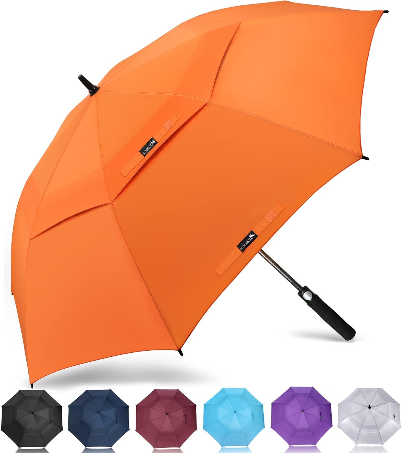 ZOMAKE Paraguas de Golf Grande Resistente al Viento,Resistente al Viento,50/54/62/68/73 Pulgadas,Paraguas de Golf Grande,Doble Toldo Ventilado para Hombres,Umbrella Extragrande de Gran Tamaño