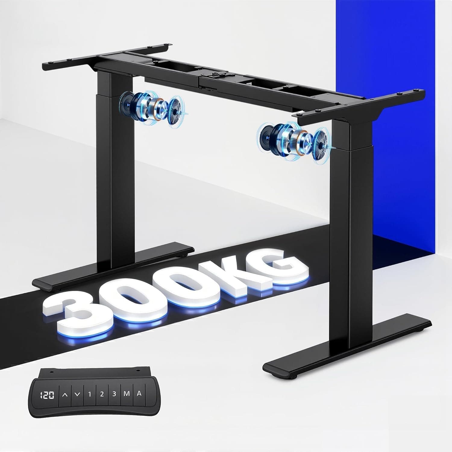 FLEXISPOT Escritorio Elevable Eléctrico con 2 Motores, Carga de 300 kg