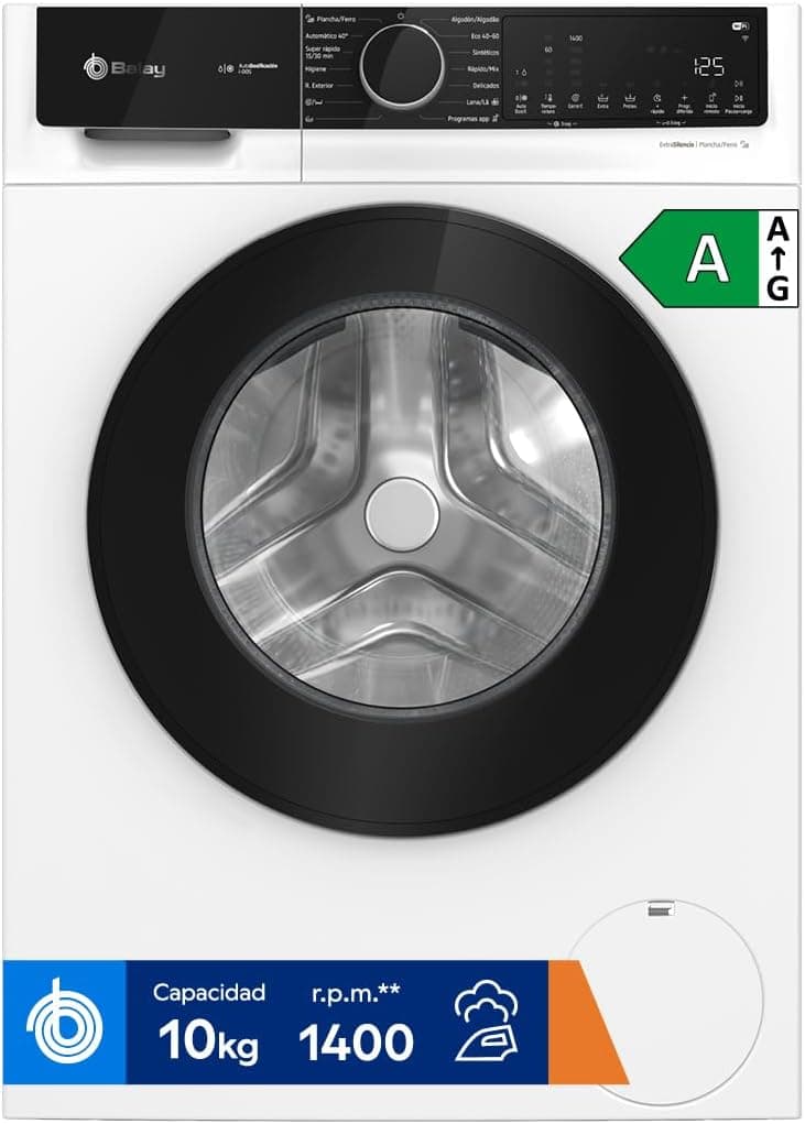 Balay, Lavadora, 10 kg, AutoDosificación, Silenciosa, blanco, 3TS3104BH