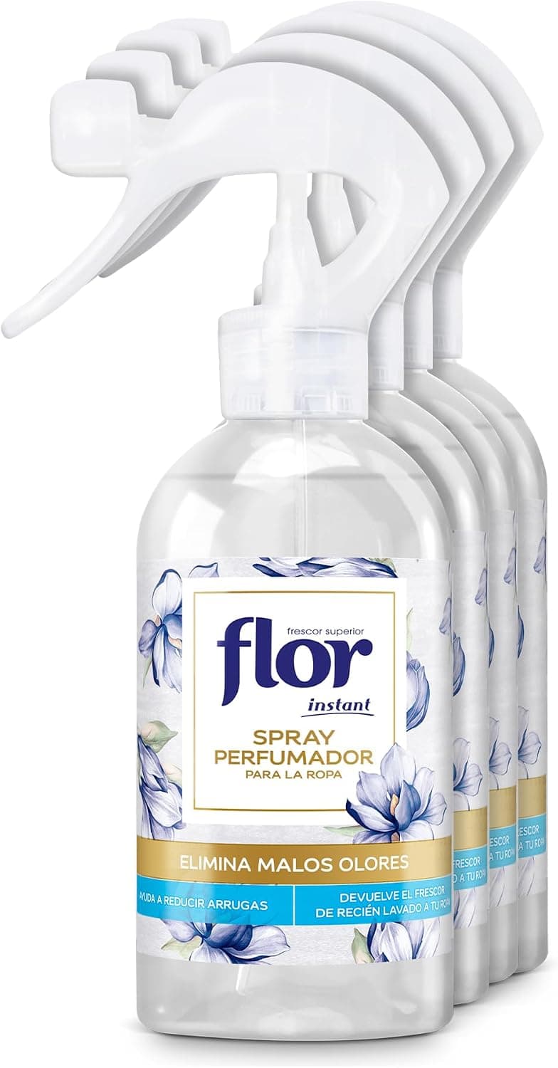 Flor Instant Perfume para la ropa, fragancia azul - pack de 4