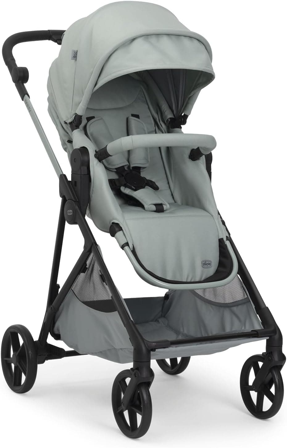 Chicco Cochecito Seety, Cochecito Ligero y Compacto De 0 Meses a 4 Años, Capacidad Máxima 22 kg, Cochecito Plegable,Respaldo Reclinable,Cierre Automático con 1 Movimiento, Capota Parasol y Cubrelluvia