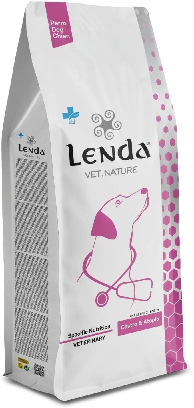 Lenda Vet Nature Gastro & Atopic 2Kg - Pienso Veterinario para Perros Adultos de Todas Las Razas- Ayuda a una Correcta Digestion y a la Dermatitis - Pienso Natural con 4 Cepas de Probioticos