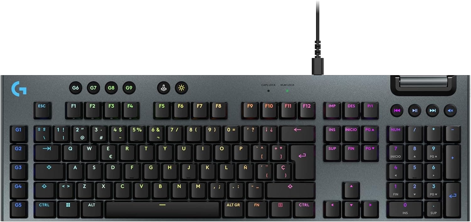 Logitech G G915 X Teclado mecánico para Gaming con Cable de Perfil bajo