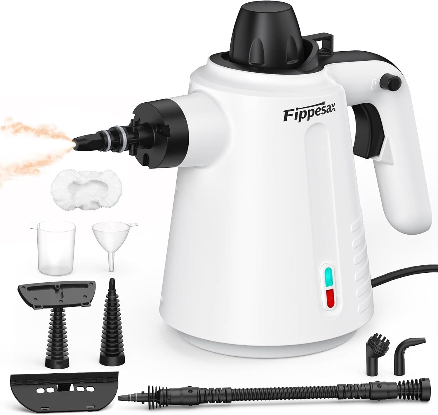 Limpiador de vapor de mano, limpiador de vapor multiusos de 3,5 bar con 9 accesorios, limpiadores de vapor portátiles perfectos para ventanas, lechadas, sofás, suelos, coches