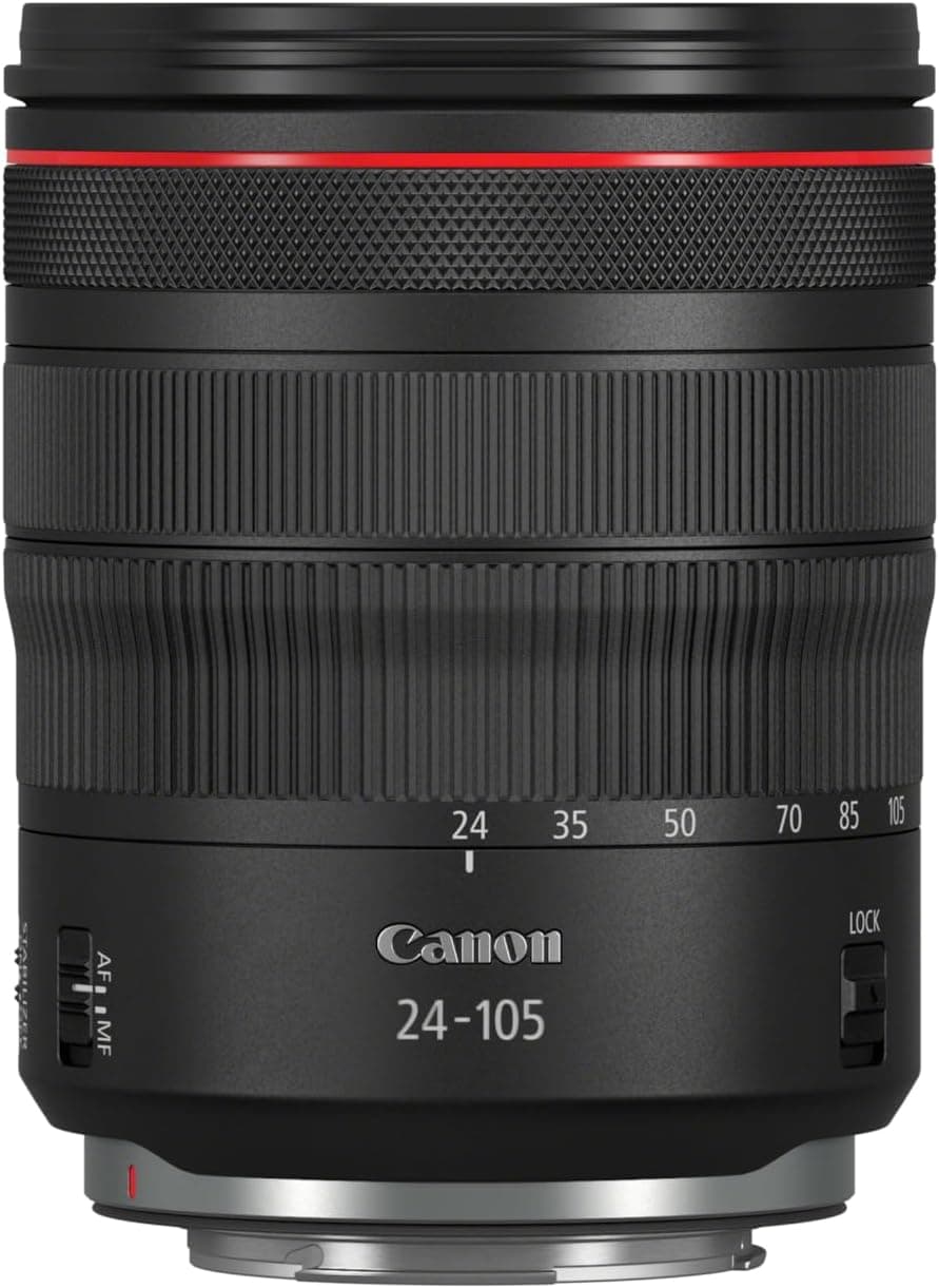Canon - Objetivo RF 24-105mm f/4 L IS USM (Longitudes focales del Zoom de 24-105mm, Enfoque mínimo de 0,45 m) Negro