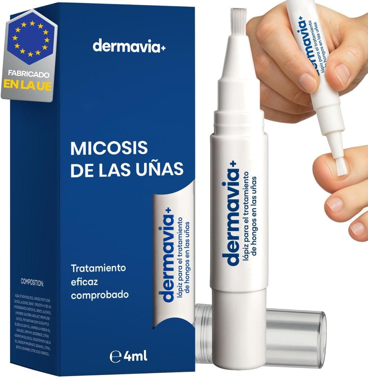 Tratamiento para Hongos en las Uñas – Trata el pie de atleta, la tiña y la picazón – Bolígrafo giratorio 4 ml – Apto para diabéticos – Tratamiento clínicamente probado – Fácil de usar