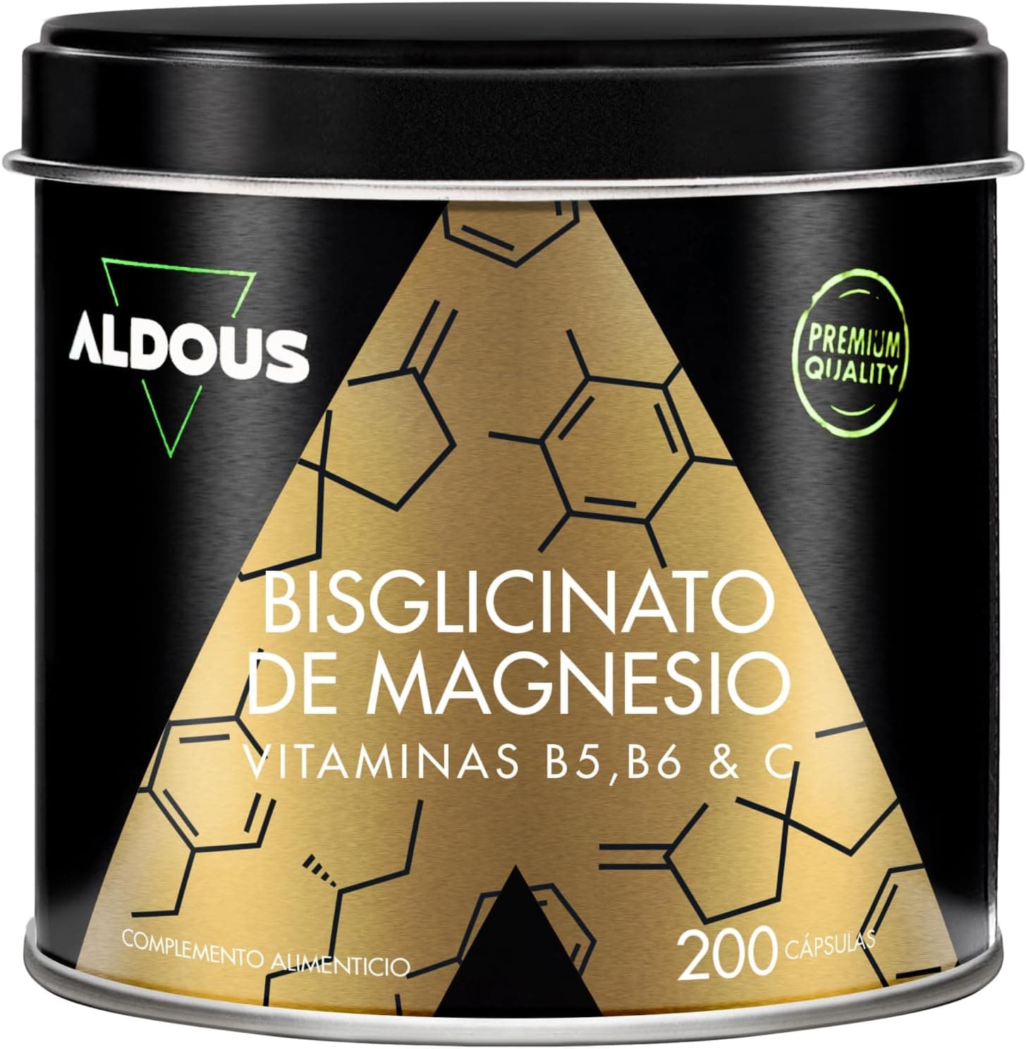 Magnesio Bisglicinato -200 Cápsulas- Vitamina C - Alta Biodisponibilidad