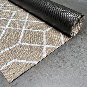 Alfombra vinílica de tejido trenzado de alta gama Diseño blanco 60x90 cm