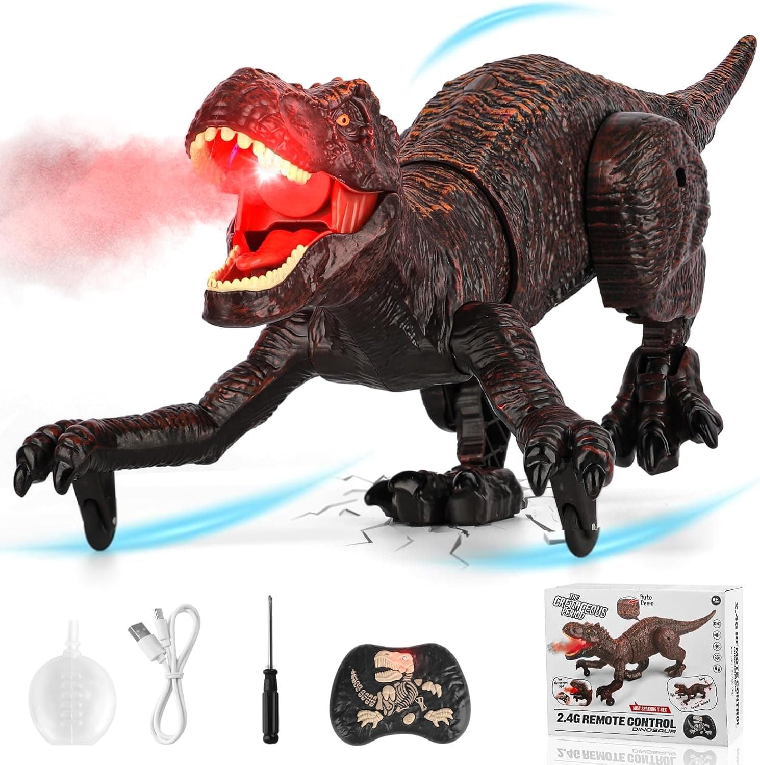 Juguete Dinosaurio Teledirigido,Regalo para Niños Niñas 5 6 7 8 9+ Años