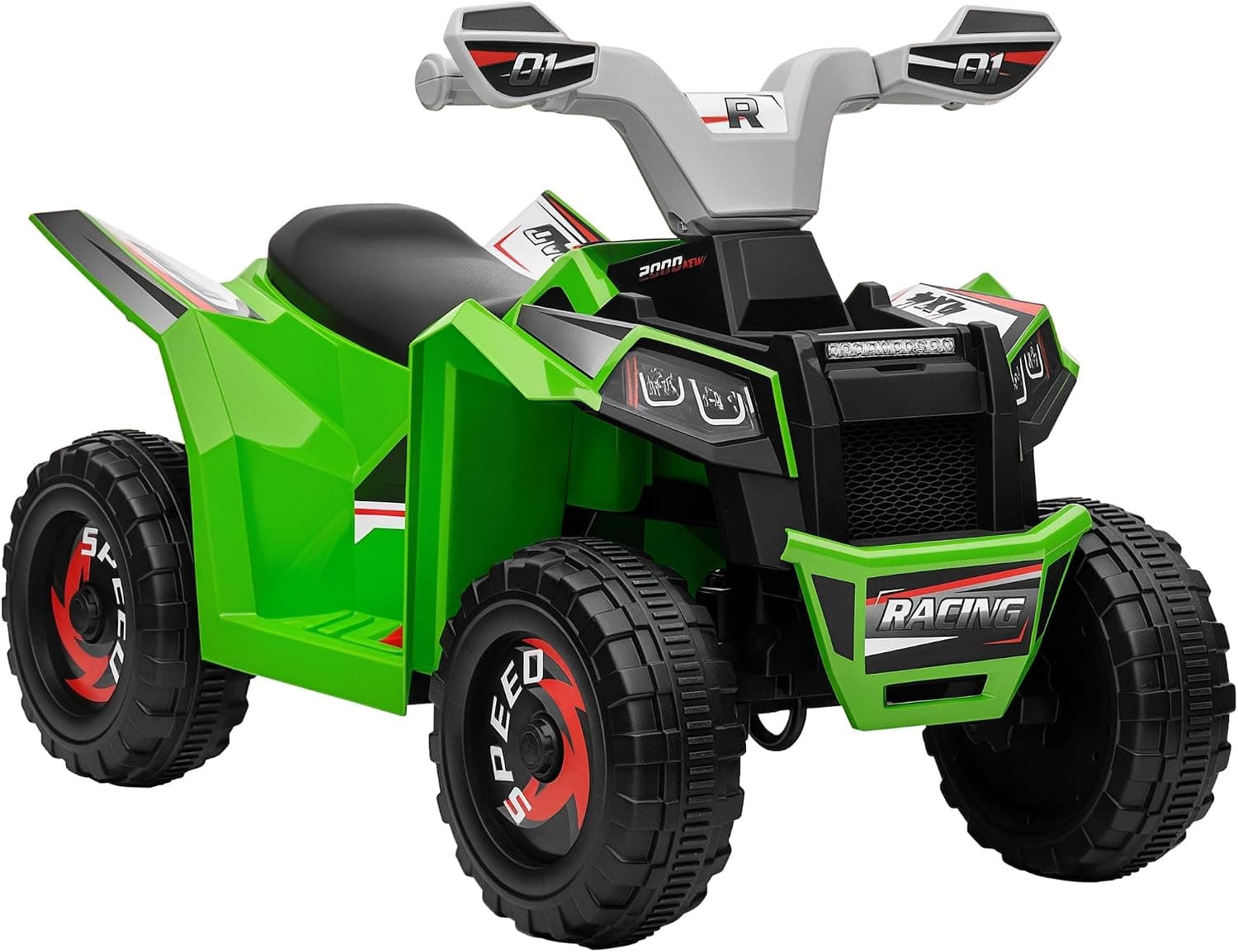 HOMCOM Quad Eléctrico para Niños 6V, Quad para Niños de 18-36 Meses Verde