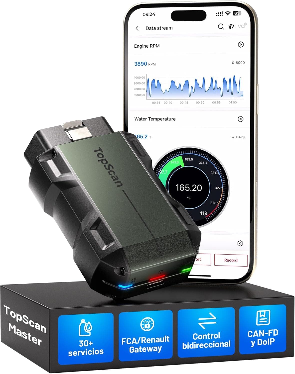 TOPDON TopScan Master Obd2 Diagnosis, Diagnosis Coche Multimarca Escáner
