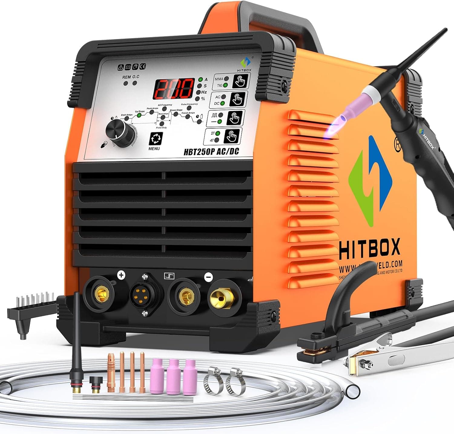 HITBOX HBT250P 200A 6 en 1 Soldadora TIG AC/DC
