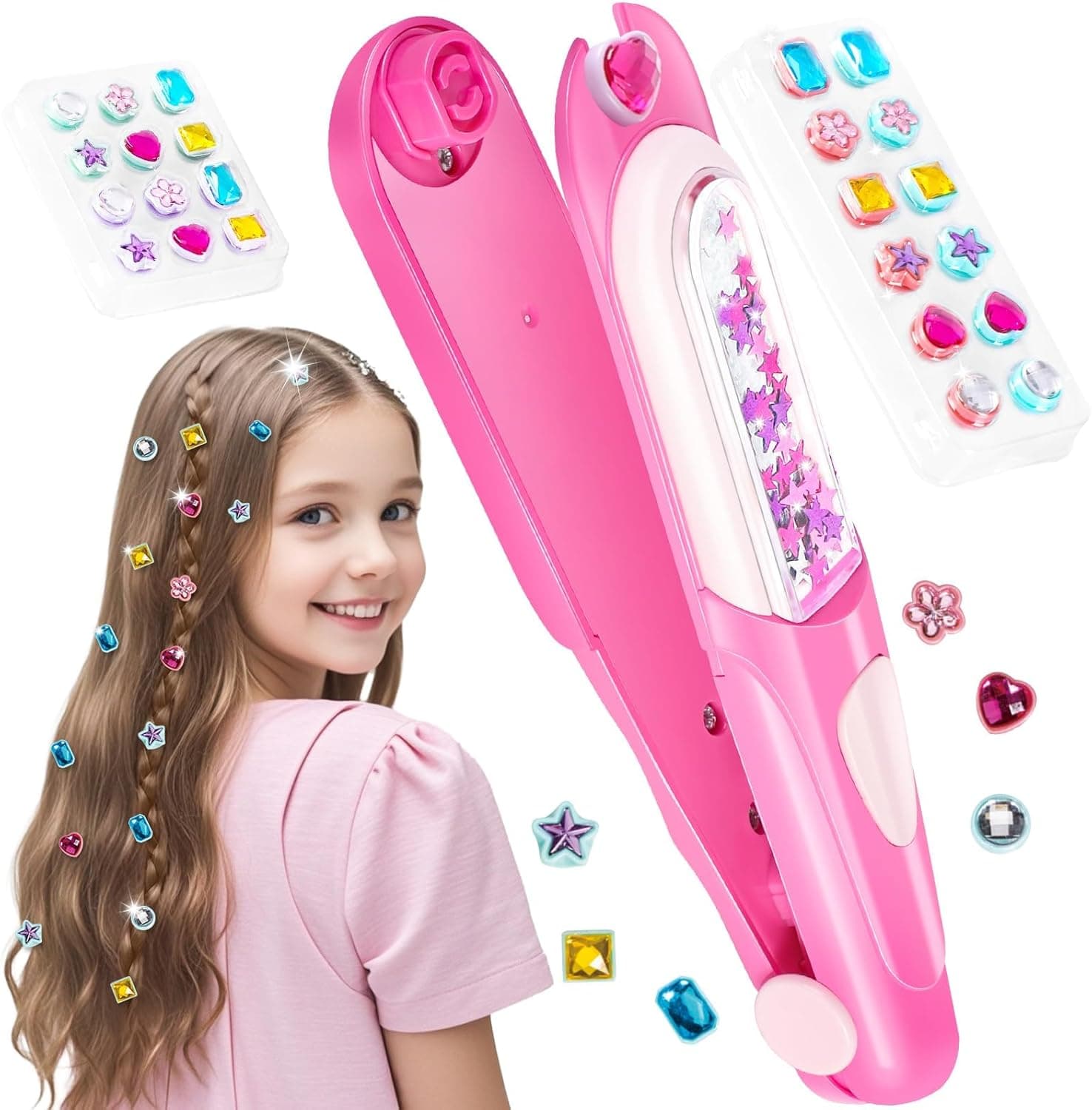 Regalos Niñas 5 6 7 8 9 10 Años, Diadema Accesorios para El Cabello Juguetes Niñas 7-12 Años, Regalos Cumpleaños para Niñas 8 9 10 Años, Divertido Kit de Decoración para El Cabello