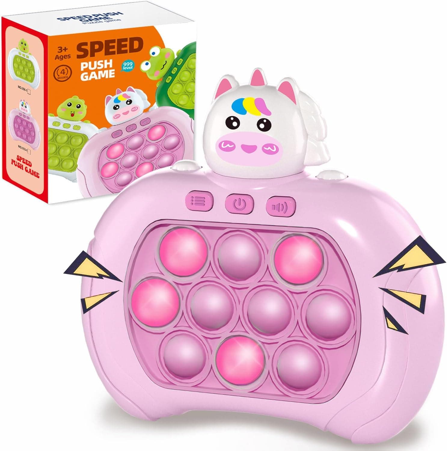 Juego Rápido de Juguetes Antiestrés pro Fesionales para Niños y Adultos, Pop Electrónico, Juguetes Autismo,Máquina de Juego de Rompecabezas Rápido,Juguete de Burbujas para el Estrés,Navidad para Niñas