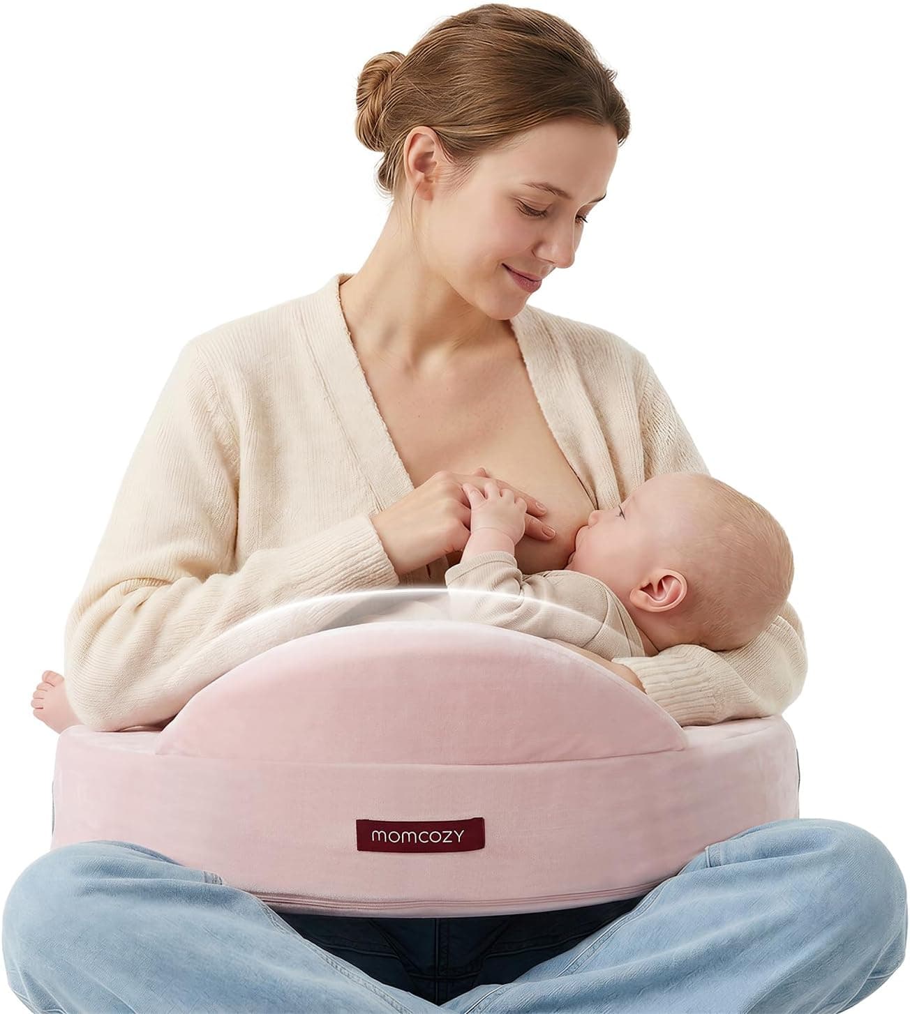 Momcozy Cojín de lactancia de espuma viscoelástica con borde de seguridad