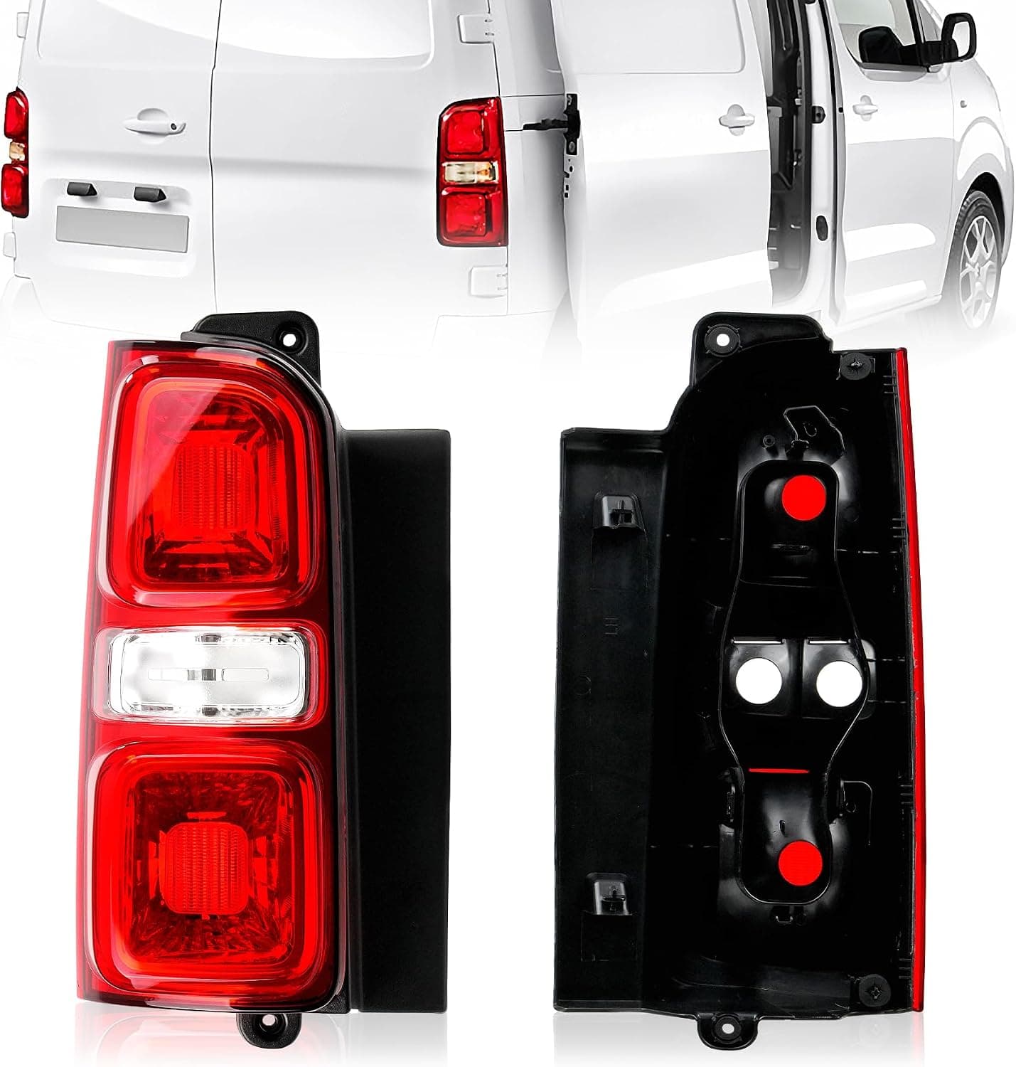 Luces traseras para TRAVELLER/EXPERT (V_), JUMPY (V_) SpaceTOURER (V_) | DISPATCH, PROACE desde 2016, VIVARO C, ZAFIRA LIFE (K0) desde 2019 piezas de repuesto 9808243180 E-Mark