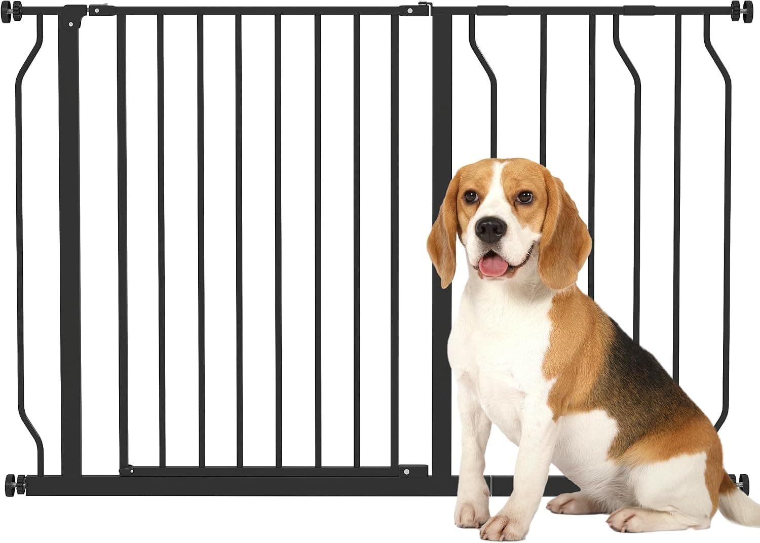 PawHut Barrera de Seguridad para Perros Extensible 75-115 cm Negro