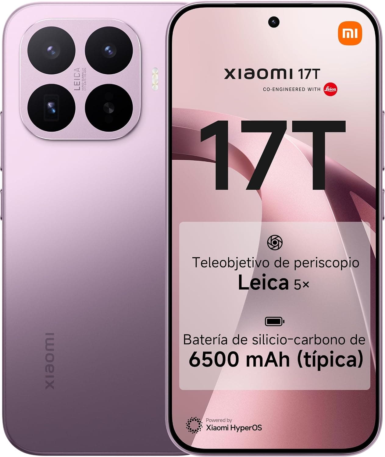 XIAOMI 17T Smartphone de 12+256GB Violeta Teleobjetivo Leica 5X