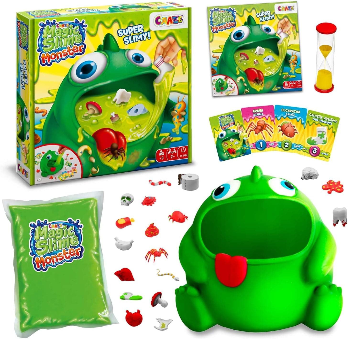 CRAZE Magic Slime Monster – Juego de Mesa con Slime +3 años
