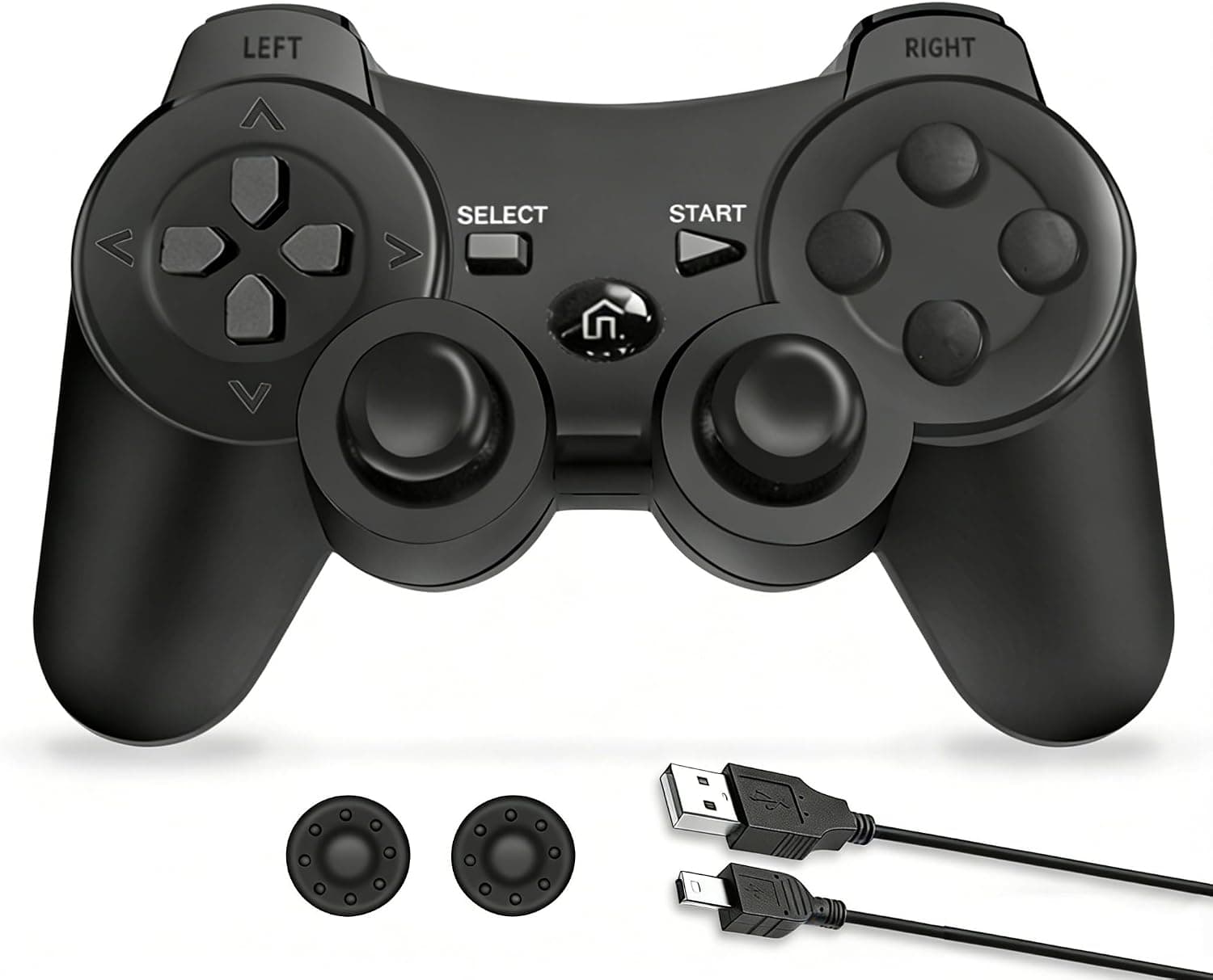 gamtooy Mando Play3, Replacement for PS3 Controller, Mando inalámbrico compatible con la consola Play 3 con doble vibración y sensor de movimiento