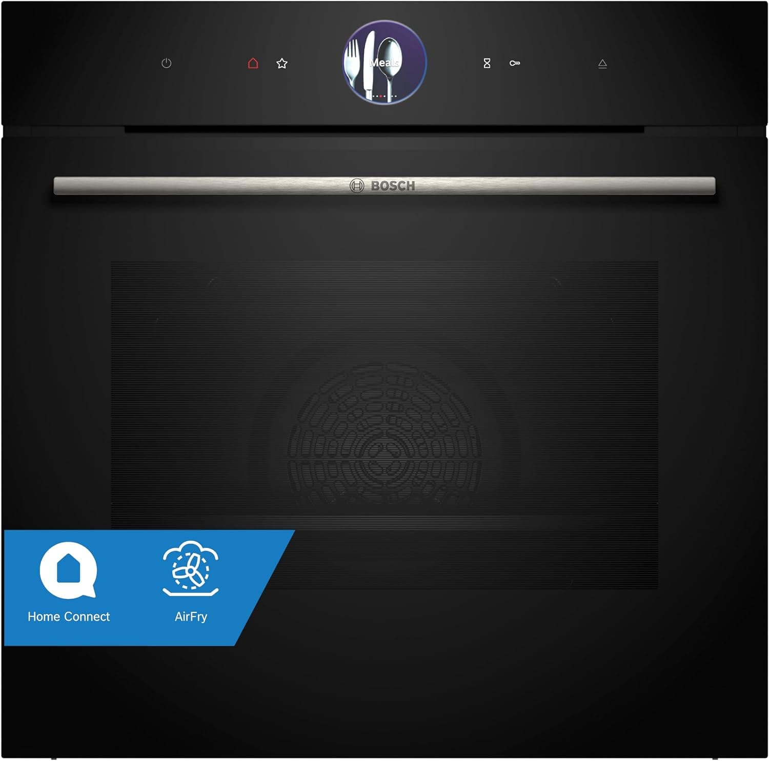 Bosch, Horno Multifunción, Vapor Añadido, Serie 8, AirFry, negro, HRG7361B1