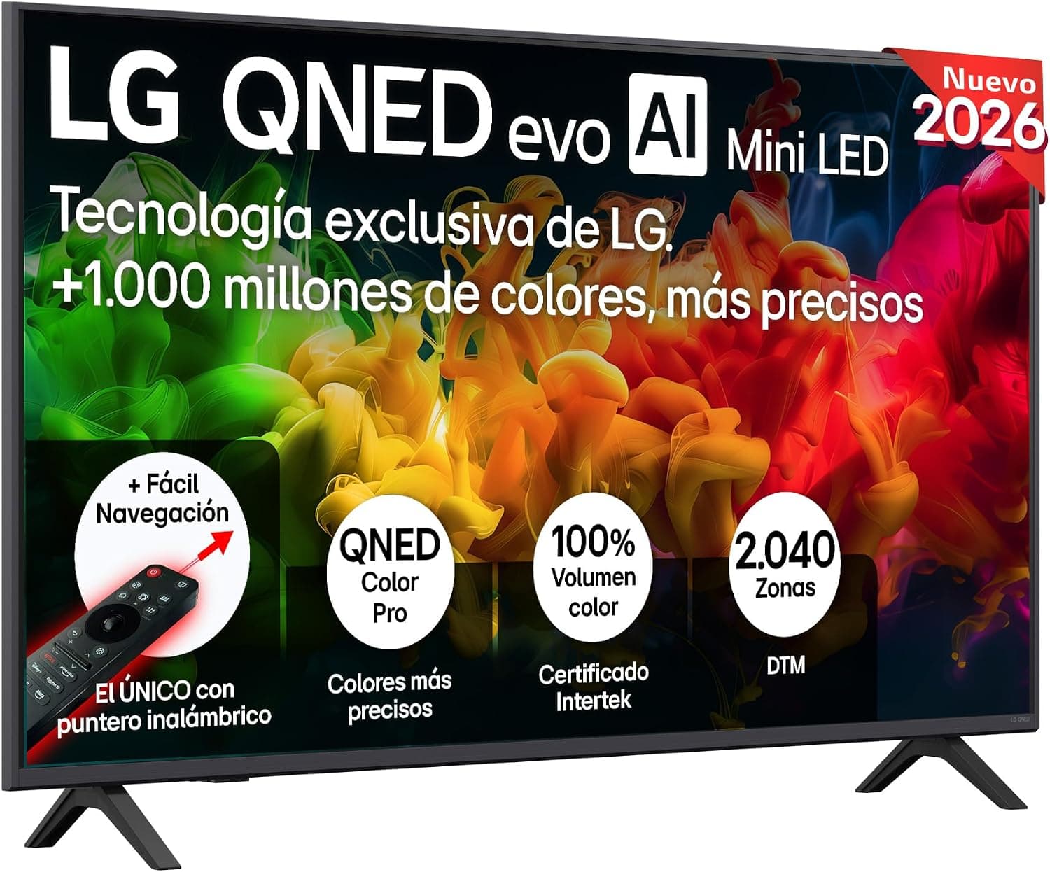 LG 50QNED80B6B - Smart TV QNED EVO AI 50" 4K Sin Reflejos 94%, 2026