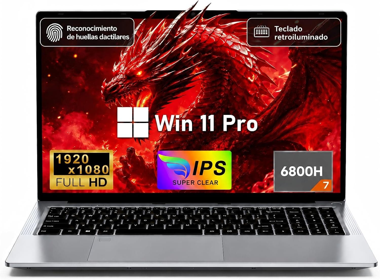 Portátil Gaming Laptop 15,6", R7 6800H, 32GB RAM, 1TB SSD, Win 11