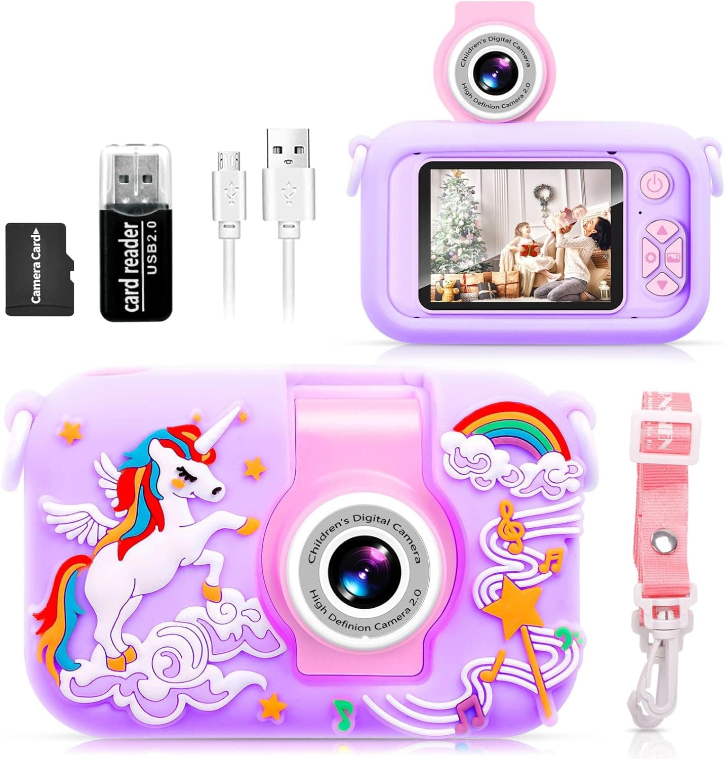 ARNSSIEN Camara Fotos Infantil 2,4" Camara de Fotos para Niños Flip 180°