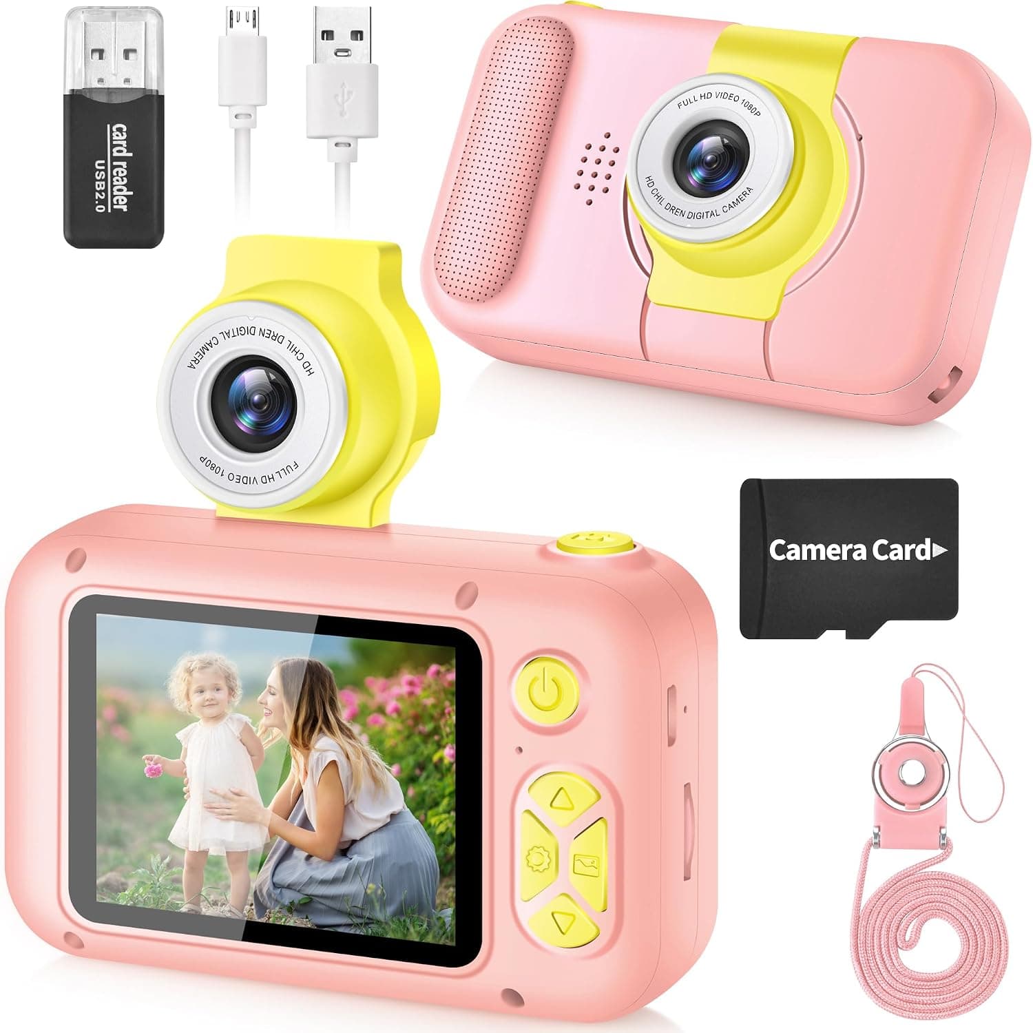 ARNSSIEN Camara Fotos Infantil 2,4" Camara de Fotos para Niños Flip 180°