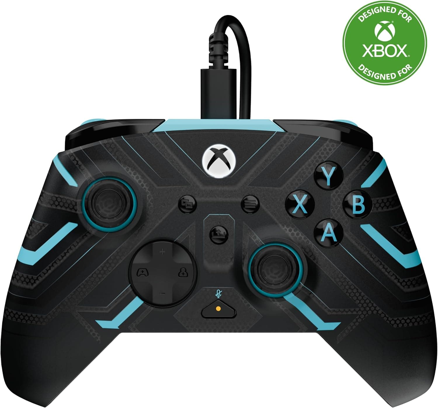 Turtle Beach Rematch Advanced Brillo Titan Steel Mando de juego con cable. Con licencia para Xbox con botones reemplazables, gatillos ultracortos y controles de Audio