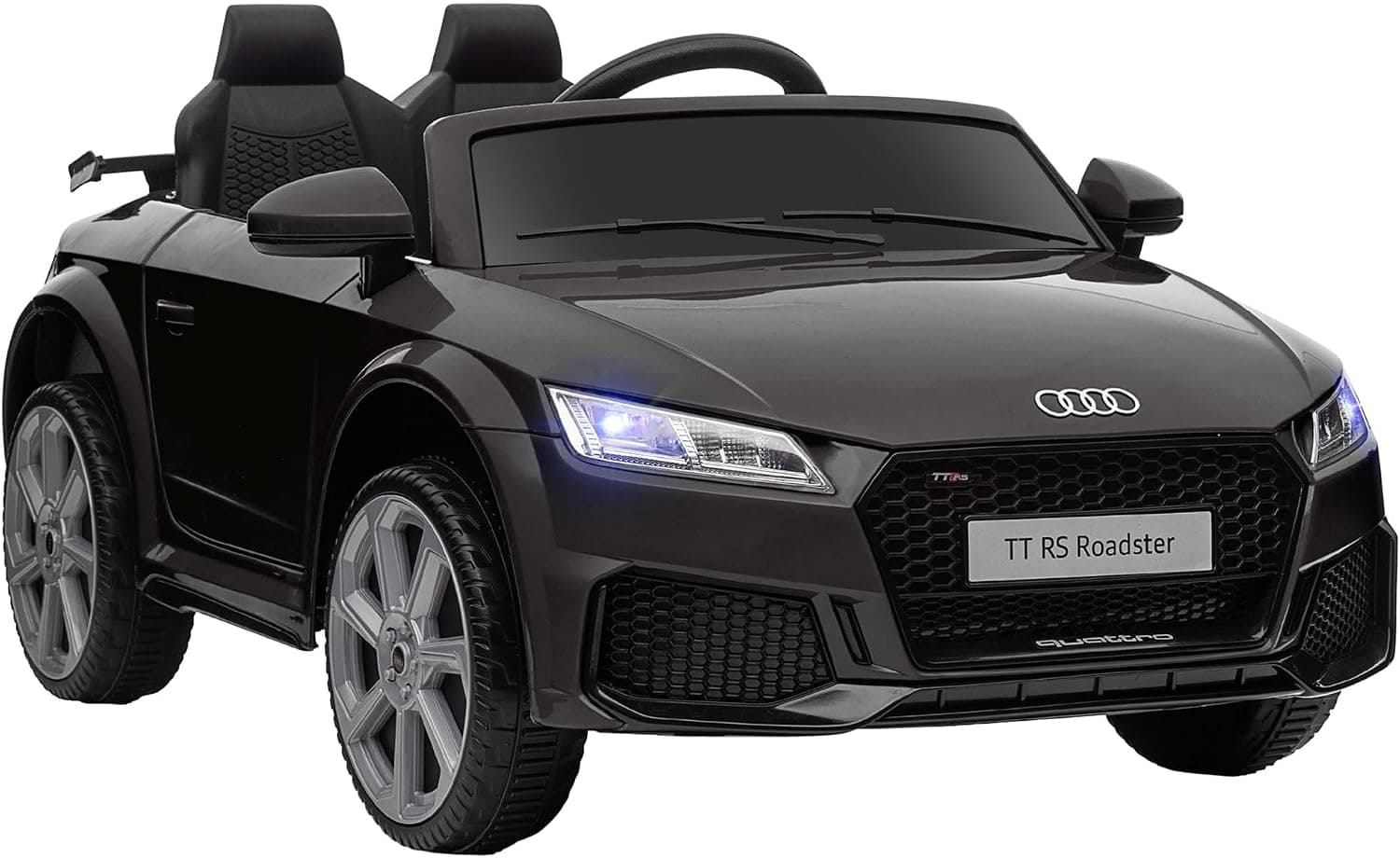 HOMCOM Coche Eléctrico para Niños 3+ Audi TT RS 12V 102x60x44 cm Negro