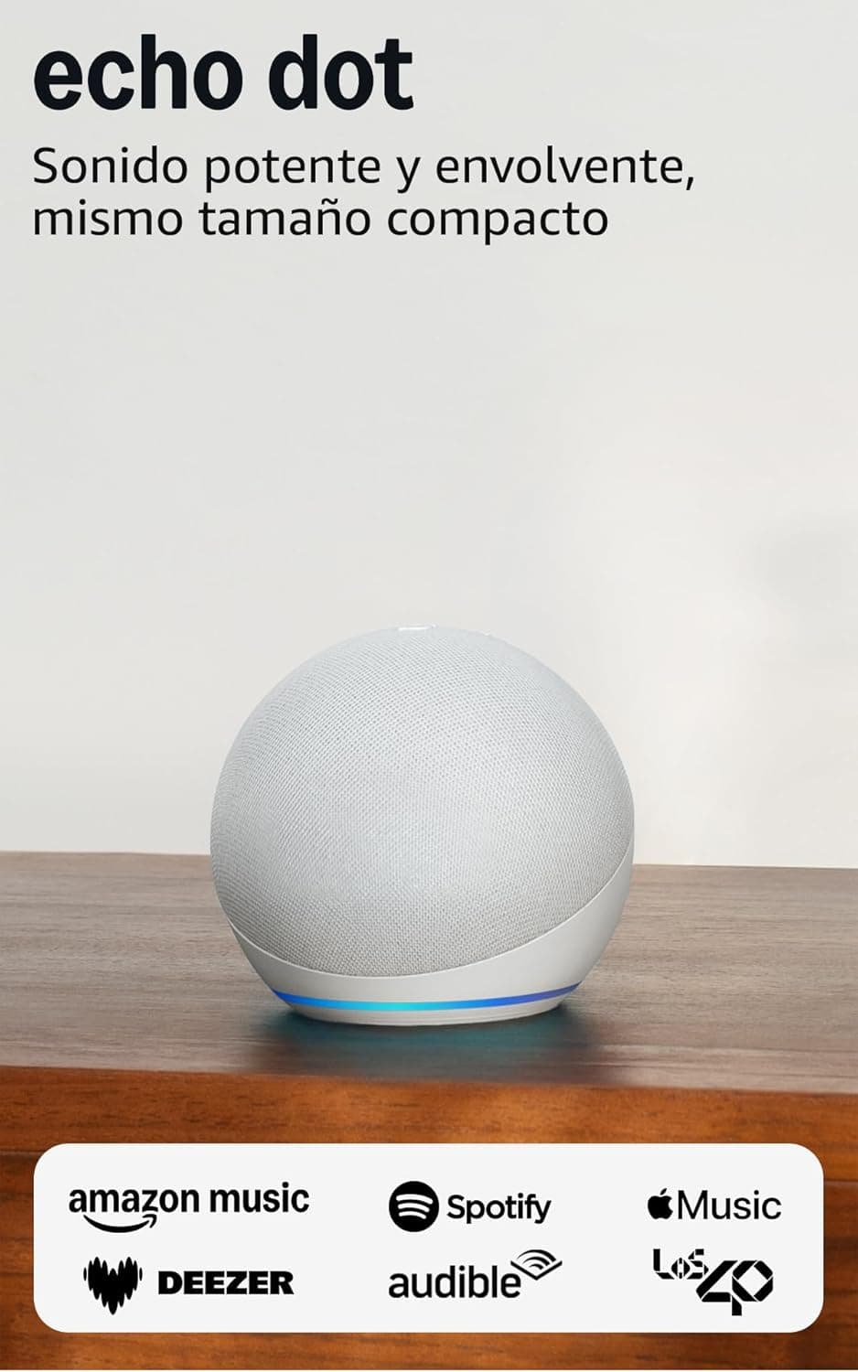 Echo Dot (Última generación) | Altavoz inteligente wifi y Bluetooth, con sonido más potente y de mayor amplitud | Blanco, con Acceso Anticipado a Alexa+