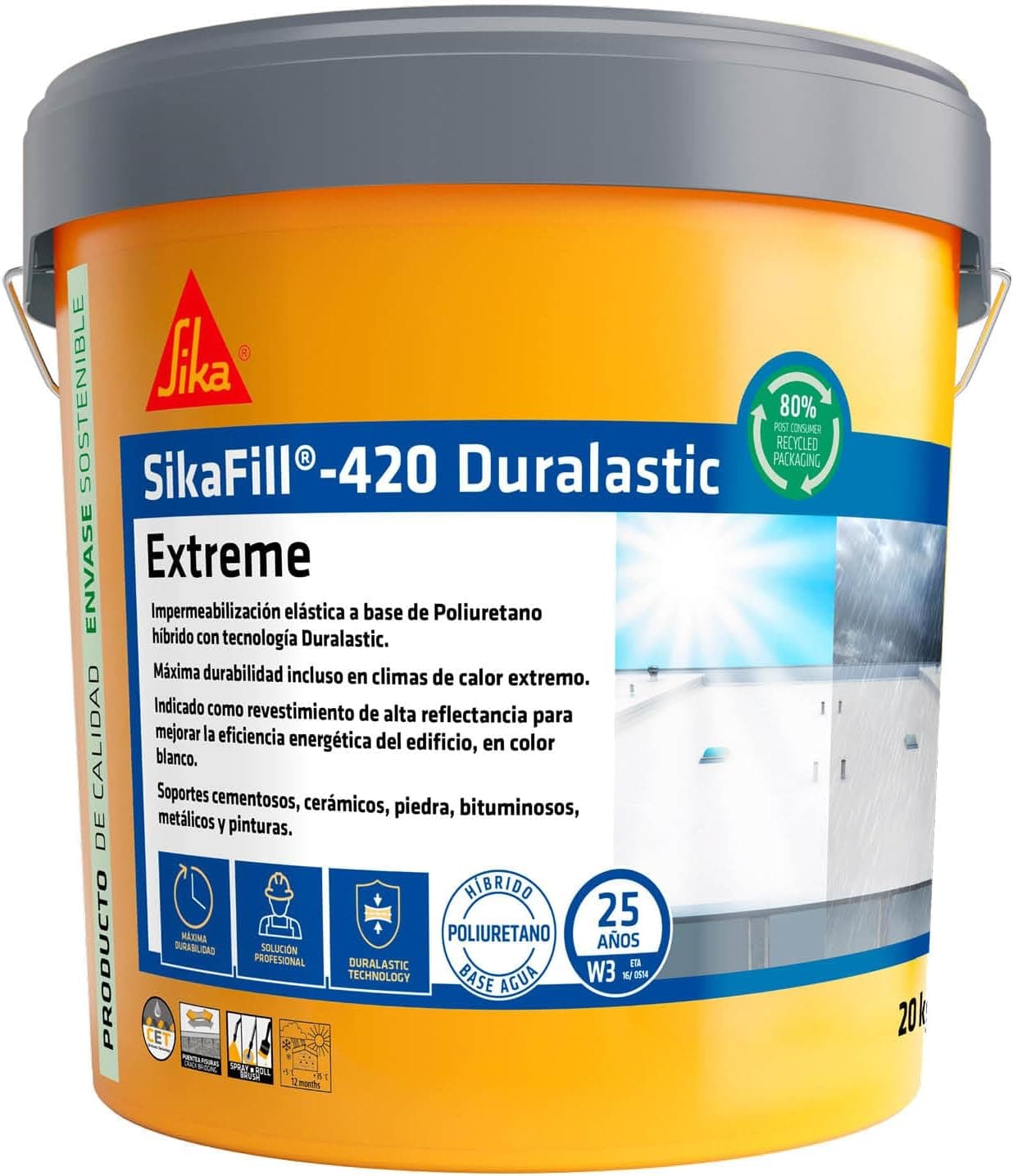 SIKA - Membrana impermeabilizante - SikaFill 420 Extreme - Rojo - 20kg