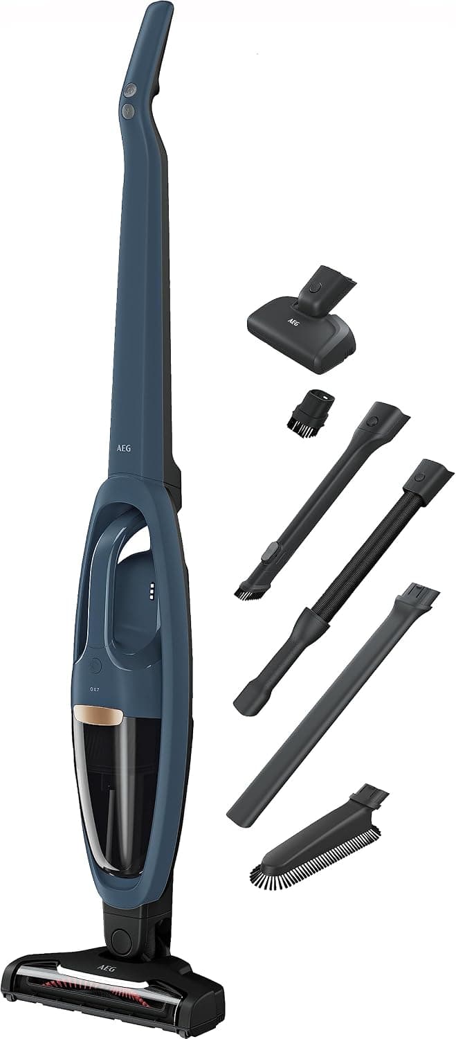 AEG QX7-1-I360 Aspiradora Escoba sin Cable 2 en 1, 21,6 V, 50 min, Azul