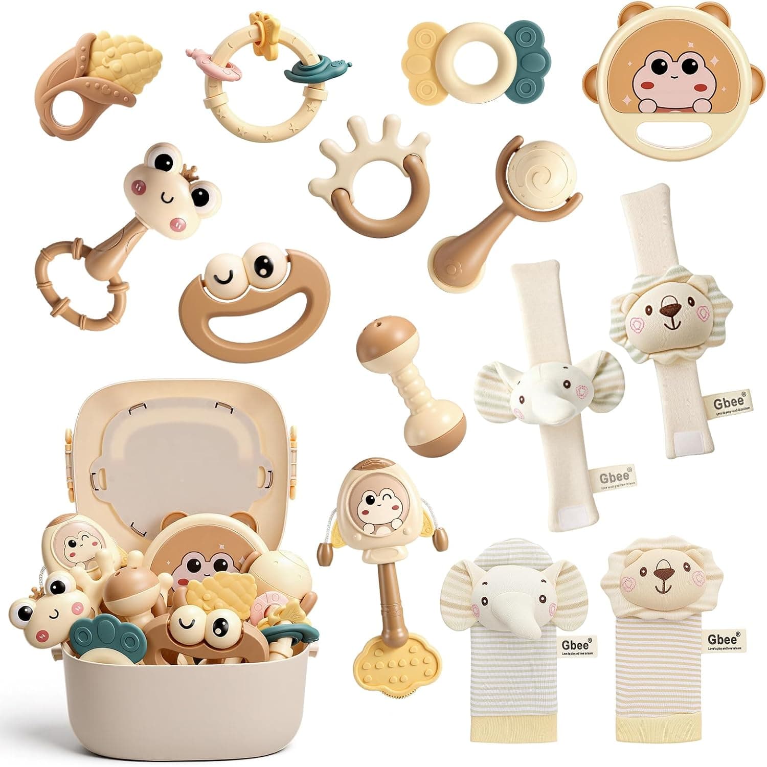 Juguetes Bebes 0 6 8 10 12 18 Meses, Sonajeros Bebes 0-6 Meses Juguetes Sonajero Calcetines y Muñequeras para Bebé 6-18 Meses Regalo Bebe Recien Nacido 0-12 Meses Niños Montessori Bebe 0-6-12 meses