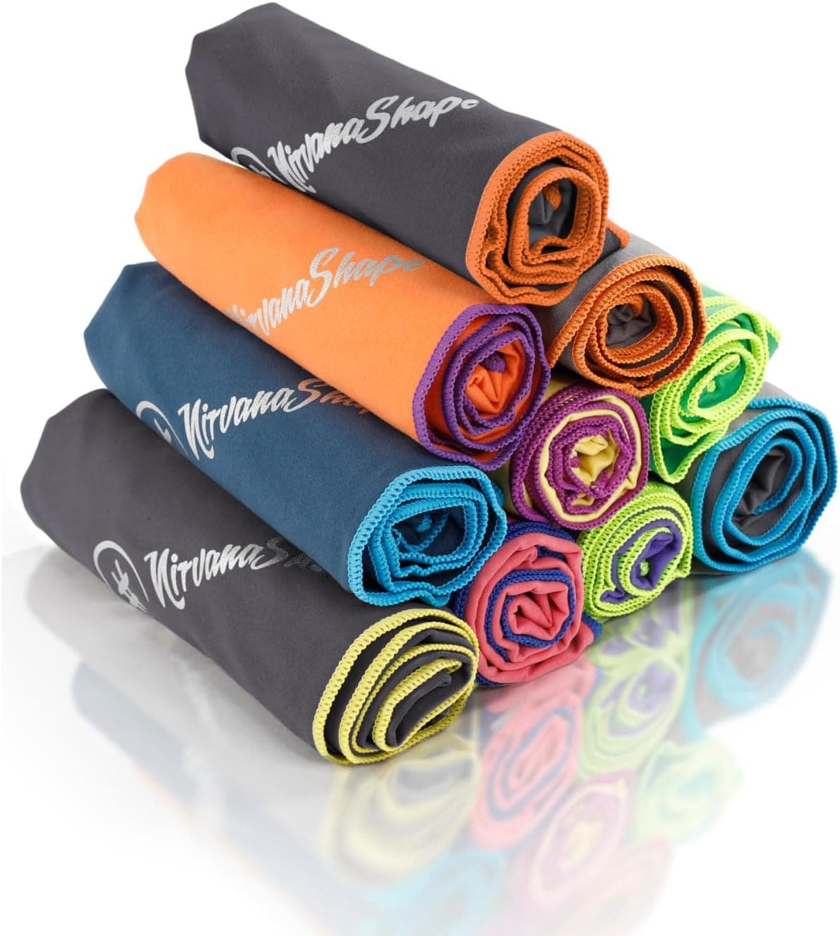 NirvanaShape Toalla de Microfibra | 14 Colores | 8 Dimensiones | Toalla de Viaje Ligera, Absorbente y de Secado Rápido | Toalla de Baño para Viajes | Ideal para Playa, Camping, Yoga y Sauna