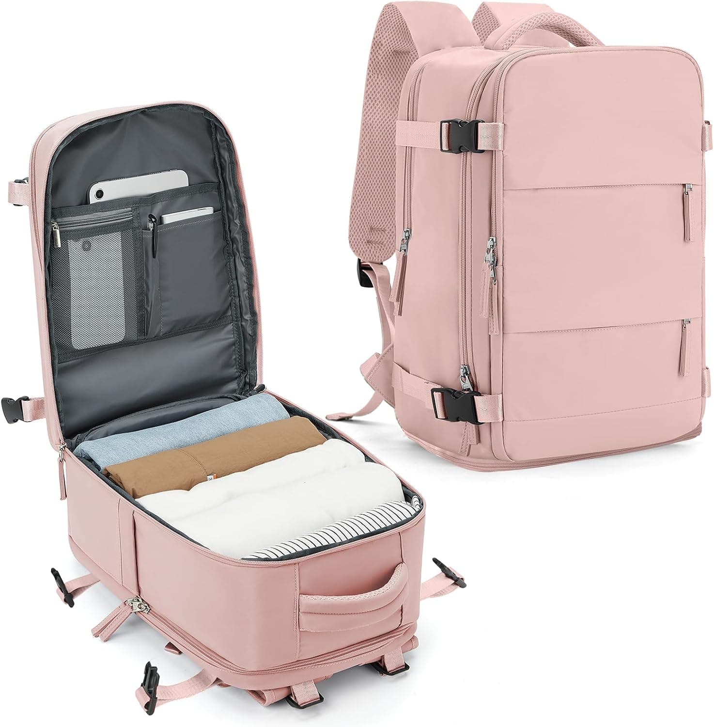 SZLX Mochila Viaje Cabina Avion 40x20x25 Mujer Ryanair Mochila Equipaje de mano 40x20x25 Ryanair Maletas de Viaje Cabina 20L Mochila de Viaje Hombre Mochila Portatil 14 Pulgadas Impermeable