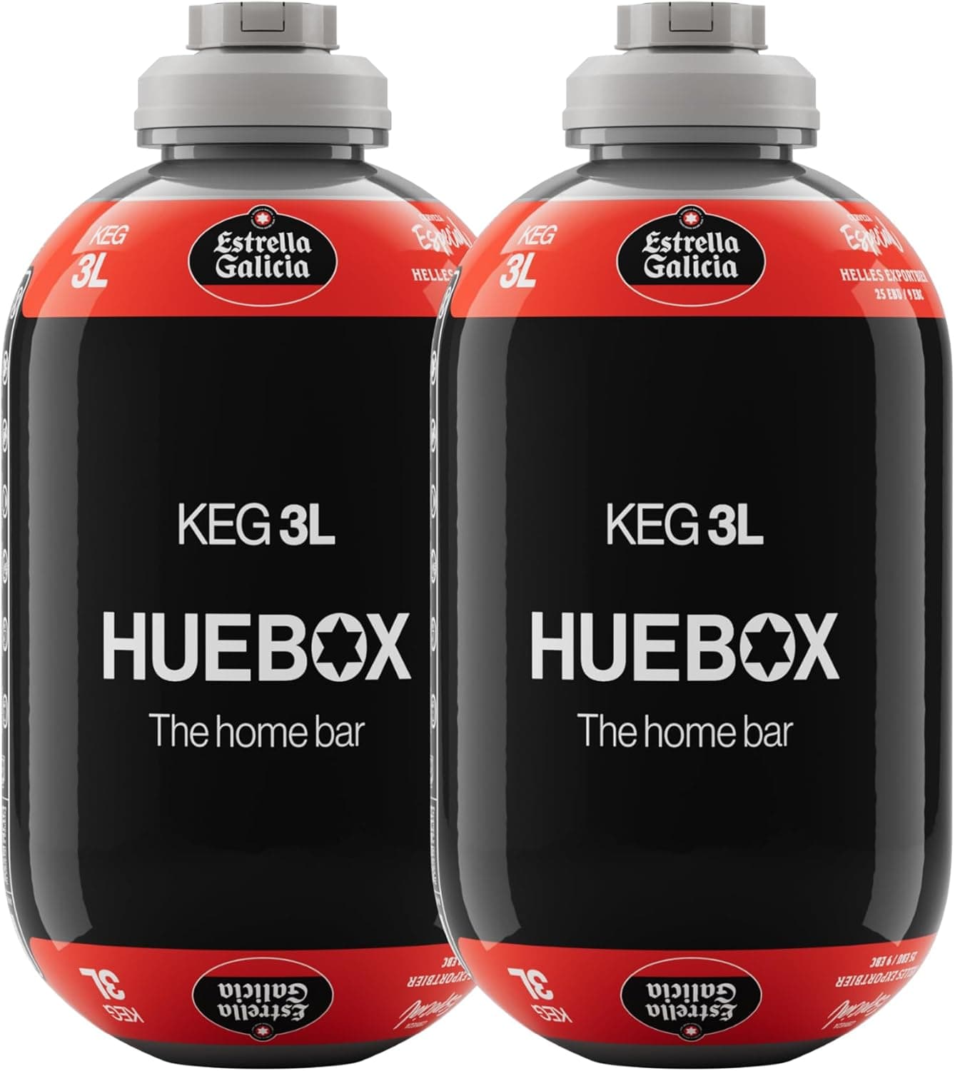 Estrella Galicia - Especial, Cerveza Barril 3 L, 2 Unidades HUEBOX, 6 L
