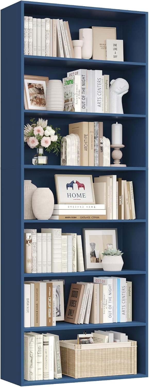 FirFurd 209.5cm Estanterías Almacenaje Madera, Librería con 7 Baldas