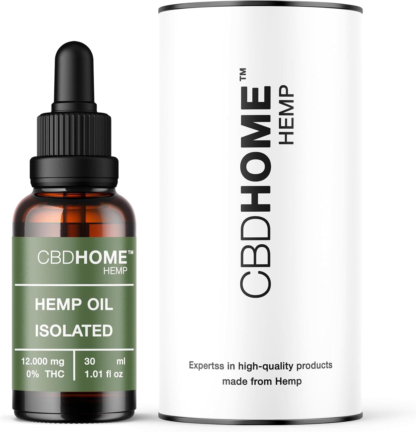 CBHOME Oils - Aceite de Semilla de Cáñamo Isolated 40% - 30 ml - Base de Coco y Semilla de Cáñamo Ecológico - Prensado en Frío - Sin Aditivos ni Disolventes - 100% Vegetal - Certificado Ecológico UE