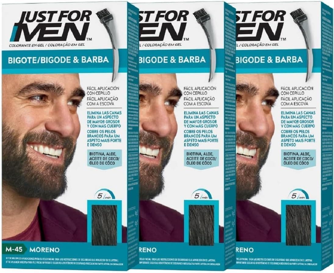 Just For Men Tinte en Gel para Hombre Moreno M45 (3 Pack)