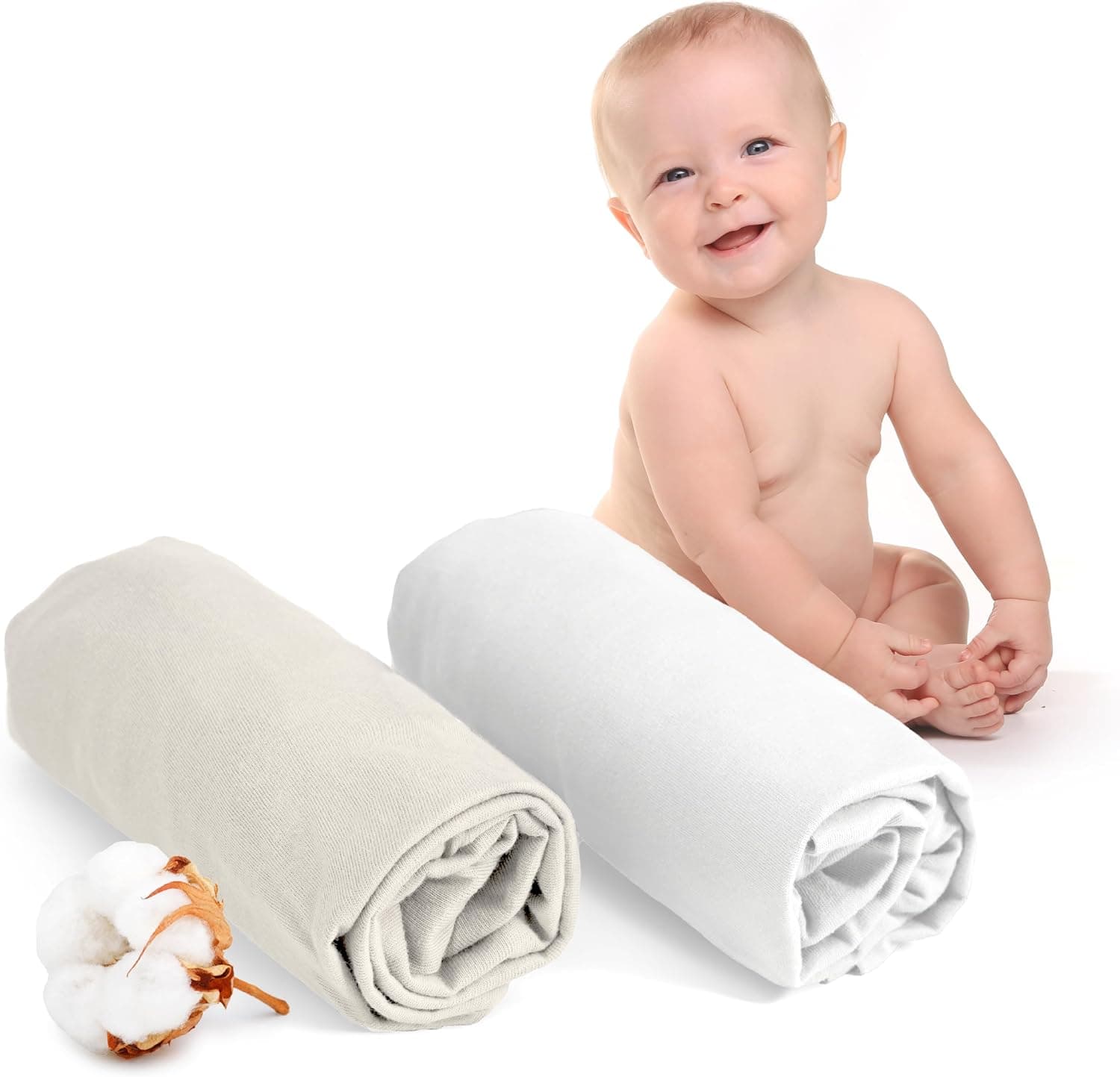 Dreamzie - Sabanas Bajeras 60x120cm Ajustable - Lote de 2-100% Algodon