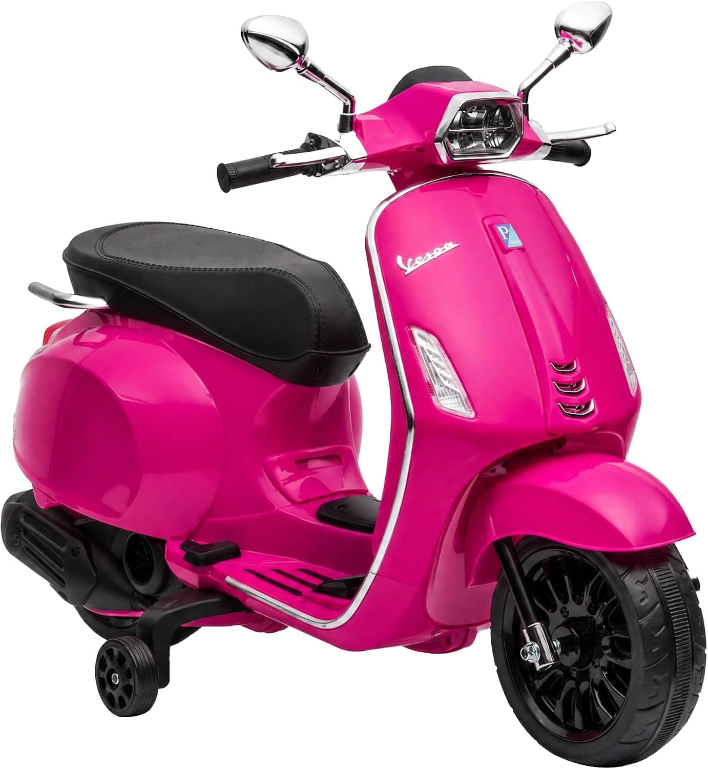 AIYAPLAY Moto Eléctrica para Niños con Licencia Vespa +3 Años 6V Rosa